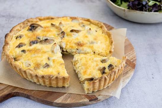 Chicken and Mushroom Quiche