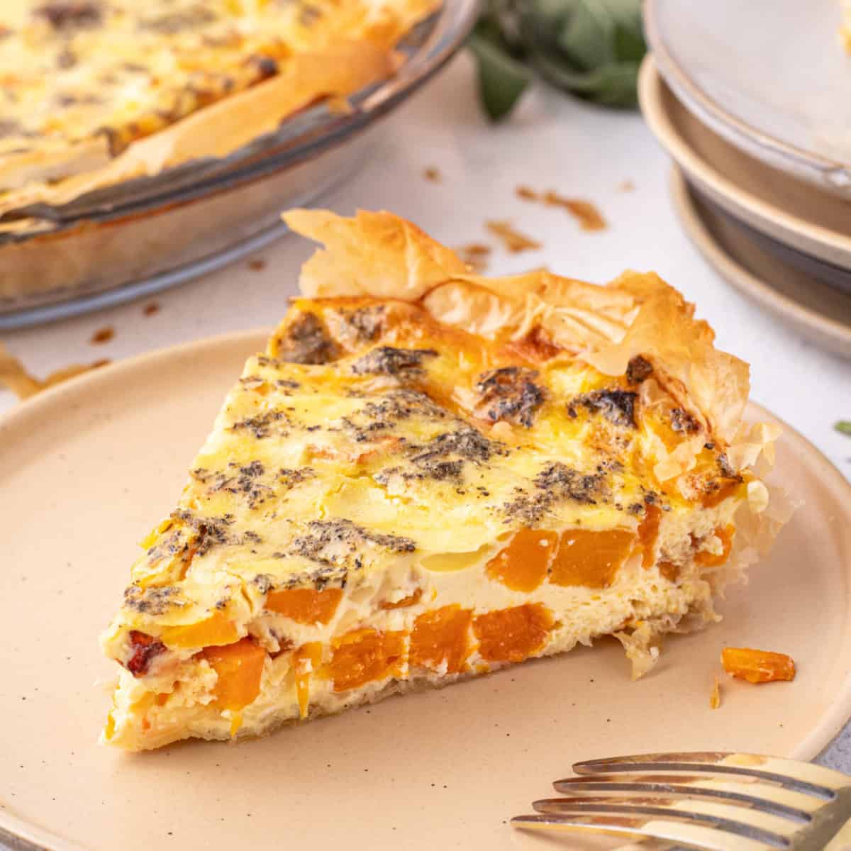 Roast Butternut Quiche