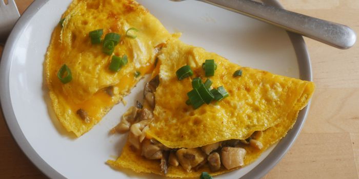 Savoury Mushroom and Cheese Omelette