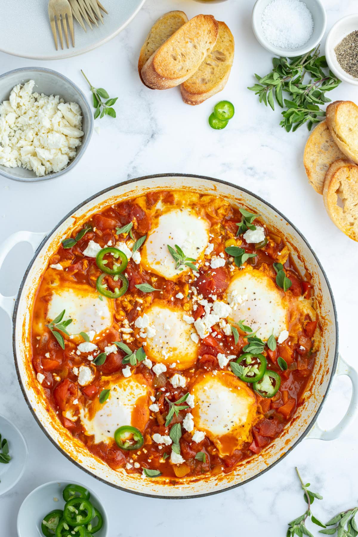 Shakshuka Tomato and Egg Bowls