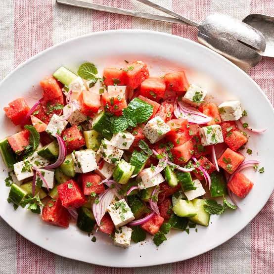 Watermelon, Cucumber & Feta Braai Salad