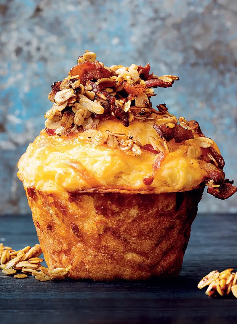 Cheese-and-Bacon Granola Muffins