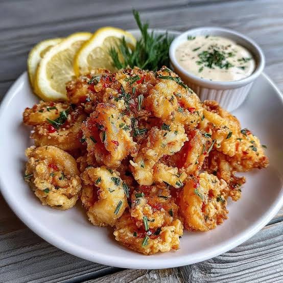 Crispy Calamari with Lemon Garlic Aioli