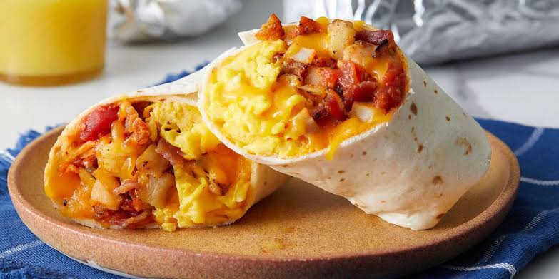 Bacon, Egg and Cheese Breakfast Wrap