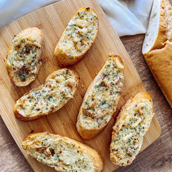 Garlic Bread with Parmesan Miso Butter