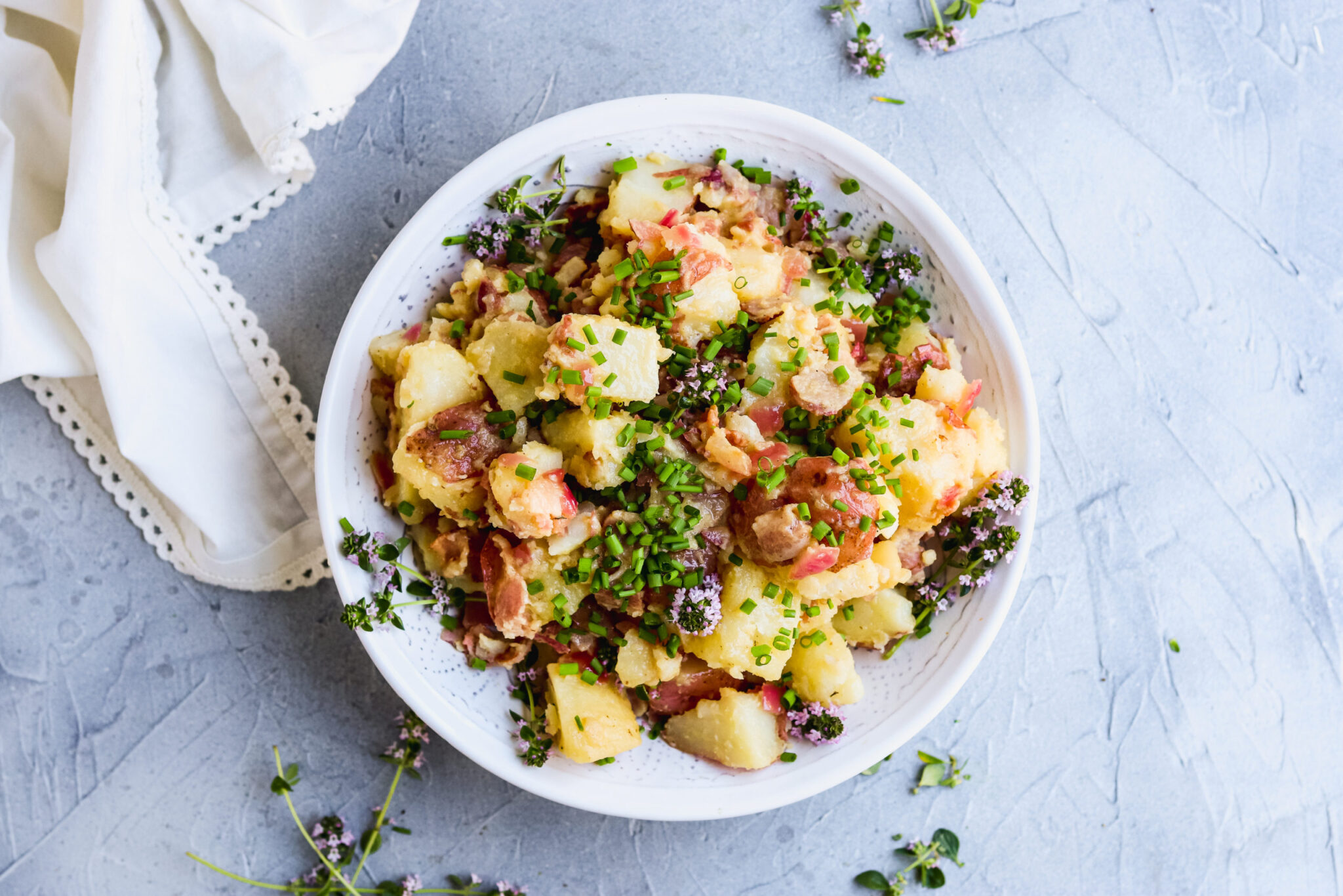 Mustard, Bacon & Chive Potato Salad