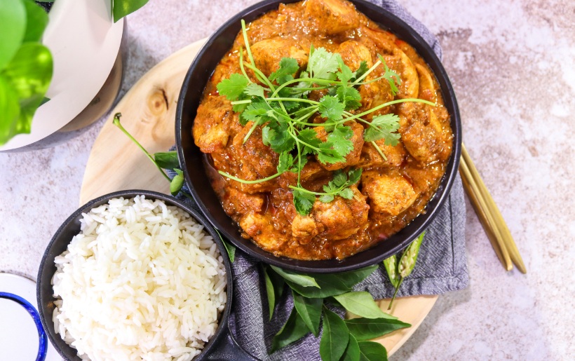 Durban-Style Chicken Curry with Rice