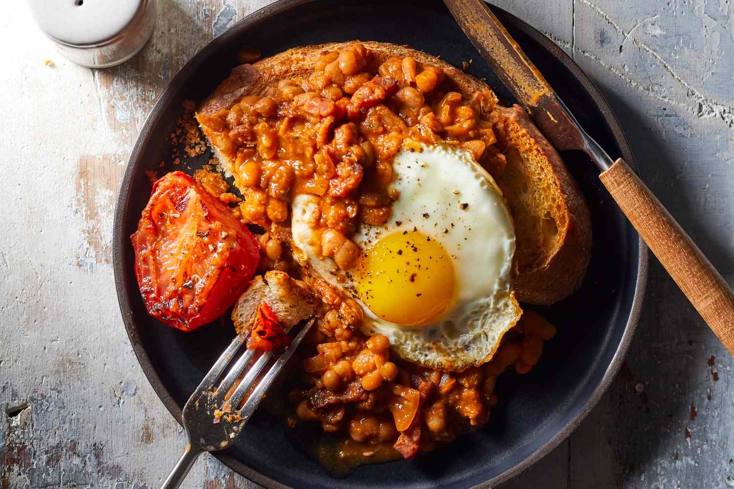 Baked Beans on Toast with Fried Egg